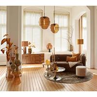 Light & Living Poef 'Kimi' Teddy, kleur Terracotta - thumbnail