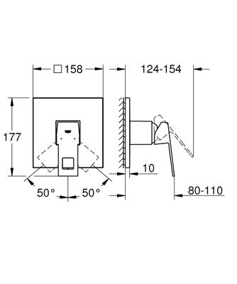 Opbouwdeel Douche GROHE Euroccube