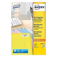 Avery mini-etiketten ft 46 x 11,1 mm (b x h), 2.100 stuks, 84 per blad, doos van 25 blad - thumbnail