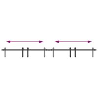 VidaXL Ophangset voor schuifdeur 200 cm koolstofstaal - thumbnail