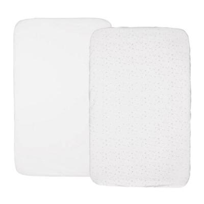 Chicco Hoeslakens Next2me Junior 84 X 50 Cm Katoen Wit 2-delig Chicco Hoeslakens Next2me Junior 84 X 50 Cm Katoen Wit 2-delig