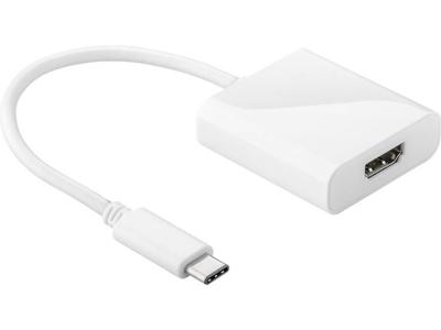 USB-C naar HDMI kabel - 3840*2160p @ 60Hz & 3D - USB-C adapterkabel - 0,2 meter - Wit USB-C naar HDMI kabel - 3840*2160p @ 60Hz & 3D - USB-C adapterkabel - 0,2 meter - Wit