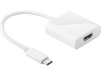USB-C naar HDMI kabel - 3840*2160p @ 60Hz & 3D - USB-C adapterkabel - 0,2 meter - Wit - thumbnail