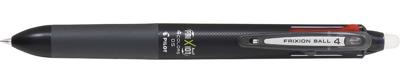 Pilot roller Frixion Ball 4-kleurenroller, fijn, klassieke inktkleuren, zwart lichaam Pilot roller Frixion Ball 4-kleurenroller, fijn, klassieke inktkleuren, zwart lichaam