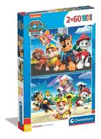 Clementoni Supercolor Puzzel Paw Patrol 2x60 Stukjes - thumbnail