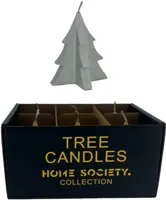 Home Society kaars kerstboom 6.5x8cm zilver 1 stuks - thumbnail