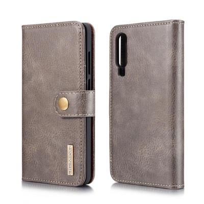 Dg. MING Crazy Horse textuur Flip afneembare magnetische lederen case voor Huawei P30 met houder & kaartsleuven & portemonnee (grijs)