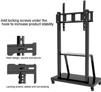 Techly ICA-TR30 flat panel vloer standaard Portable flat panel floor stand Zwart 2,54 m (100 ) - thumbnail