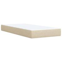 Boxspring met matras stof crèmekleurig 80x200 cm - thumbnail