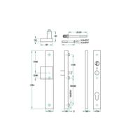 Knop/kruk paar PRIO rechth. SKG*** rvs mat blind/PC92 LS - thumbnail