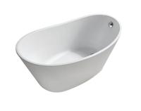 Wiesbaden Trapeze vrijstaand ligbad 150 x 72 cm acryl glans wit met waste glans wit - thumbnail