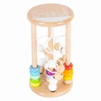 Small Foot - houten rammelaar motoriekspiraal regenboog - thumbnail