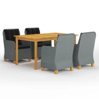 5-delige Tuinset lichtgrijs - thumbnail