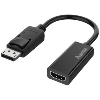 Hama 00200335 DisplayPort / HDMI Adapter [1x Britse stekker - 1x DisplayPort stekker] Zwart