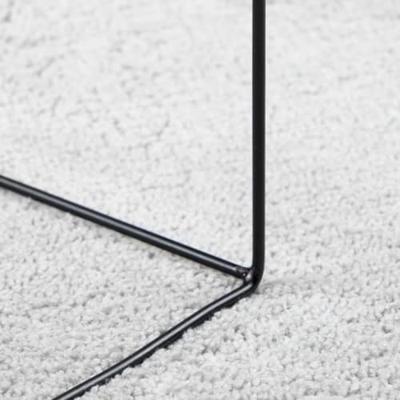 VidaXL Vloerkleed oviedo laagpolig ø 120 cm grijs