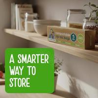 Eco Green Living Composteerbare hersluitbare bewaarzakjes 2,5 liter - 15 stuks - thumbnail