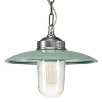 Kettinglamp Solingen groen glazen stolp verandalamp hanglamp - thumbnail