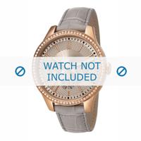 Esprit horlogeband ES107132-002 Leder Grijs + standaard stiksel - thumbnail