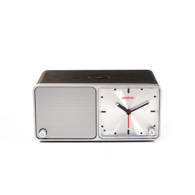 Geneva Time Wekker/bluetooth speaker - Zwart