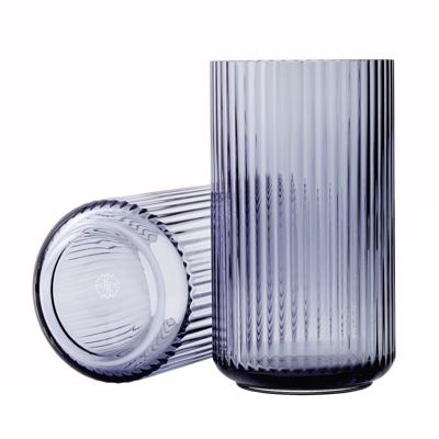 Lyngby Porcelæn Mondgeblazen Vaas Blauw H 25 cm