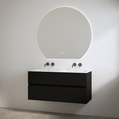 Duo Wastafel zonder Kraangaten met Onderkast Best Design Bora 120 cm Mat Zwart Duo Wastafel zonder Kraangaten met Onderkast Best Design Bora 120 cm Mat Zwart