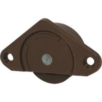 Ziehl schuifdeurrolslotje - 1450 - 30 mm - in-/opbouw - bruin - thumbnail