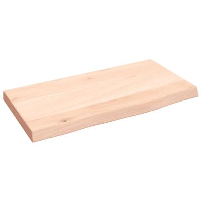 Wandschap 40x20x2 cm onbehandeld massief eikenhout Wandschap 40x20x2 cm onbehandeld massief eikenhout
