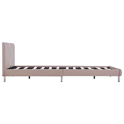 Bedframe kunstleer cappuccino 140x200 cm