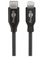 goobay Lightning, 39447, USB-C™ laad- en synchronisatiekabel, 2 m, zwart, MFi-kabel voor Apple iPhone/iPad, zwart - thumbnail