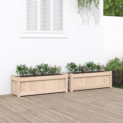 VidaXL Plantenbakken 2 st cm massief grenenhout
