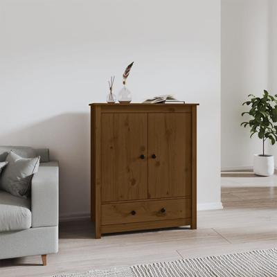Hoge kast 83x41,5x100 cm massief grenenhout honingbruin Hoge kast 83x41,5x100 cm massief grenenhout honingbruin