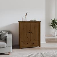 Hoge kast 83x41,5x100 cm massief grenenhout honingbruin - thumbnail