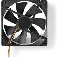 Nedis DC Ventilator | DC | 140 mm | 3-pin | 24.9 dBA | Zwart | 1 stuks - DCFAN14025BK DCFAN14025BK - thumbnail