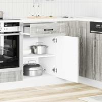 Keuken onderkast Kalmar bewerkt hout grijs sonoma eiken - thumbnail