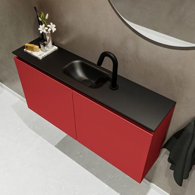 MONDIAZ TURE 100cm toiletmeubel fire. EDEN wastafel urban midden 1 kraangat