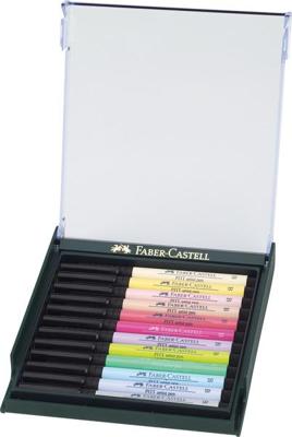 Faber Castell Tekenstift Pitt Artist Pen Brush - set 12 stuks - pastel