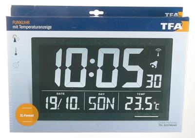 Radiografische klok met temperatuur XL