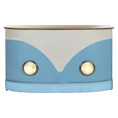 Barmeubel Home ESPRIT Wit Bruin Turkoois 157 x 52 x 90 cm