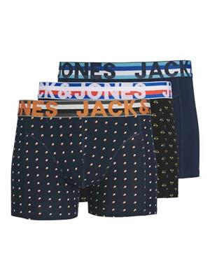 Jack & Jones Jachenrik Trunks 3 Pack Noos 12151351 Boxershorts Black Navy Blazer & Navy 12151351