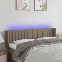 Hoofdbord LED 147x16x78/88 cm stof taupe - thumbnail