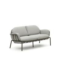 Kave Home 2-zits Tuinbank 'Joncols' 164cm, kleur Grijs/Groen - thumbnail