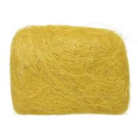 Decoratie sisal H18cm geel - thumbnail