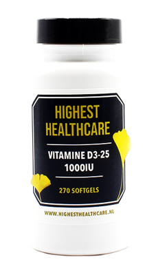 Highest Healthcare Vitamine D3-25 1000IU Softgels