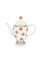 Pip Studio Theepot Dot Delight Wit/Goud 1.25l - thumbnail