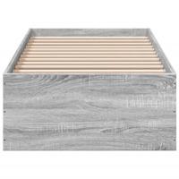 Bedframe bewerkt hout grijs sonoma eikenkleurig 100x200 cm - thumbnail