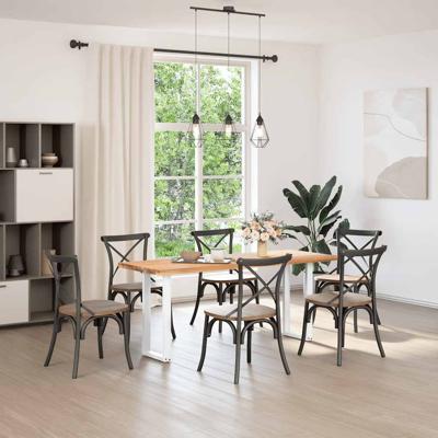 Console tafelpoten 2 st U-vormig 28x(72-73) cm staal wit