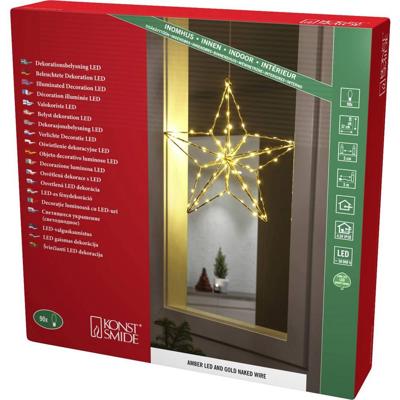 Konstsmide 1802-883 Deurkrans met verlichting Ster Barnsteen LED Goud Energielabel: G (A - G) Konstsmide 1802-883 Deurkrans met verlichting Ster Barnsteen LED Goud Energielabel: G (A - G)