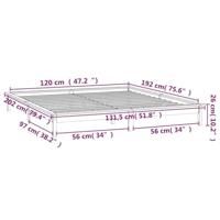 Bedframe LED hout honingbruin 120x190 cm - thumbnail