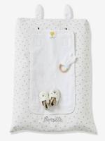 Hoes voor aankleedkussen Konijn wit met print - thumbnail