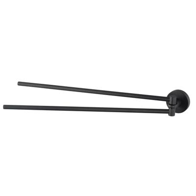 Haceka Kosmos Handdoekhouder - 42cm - dubbel - draaibaar - mat zwart 1208543